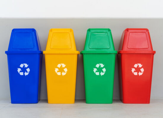 Arbemu - trash -four-colorful-recycle-bins-on-floor, supplier, wholesaler, in Turkey, Turquie, Türkei