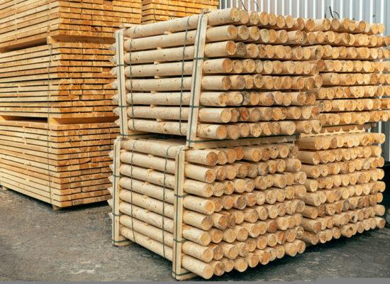 Timber Wood Lumber stakes support plant fence vacuum impregnated Turkiye Turkey