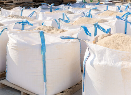 Arbemu, bulk bag - bags-bulk-construction-materials-standing-rows-- supplier, manufacturer, in Turkey, Turkei, Turquie