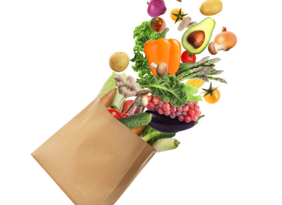 Arbemu, cardboard packaging - paper-bag-vegetables-fruits-on-white - supplier, manufacturer, in Turkey, Turkei, Turquie