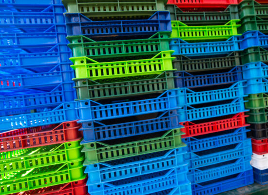 Arbemu - Plastic crates - colorful-plastic-boxes-stacked-one-upon, supplier, manufacturer, trader in Turkiye